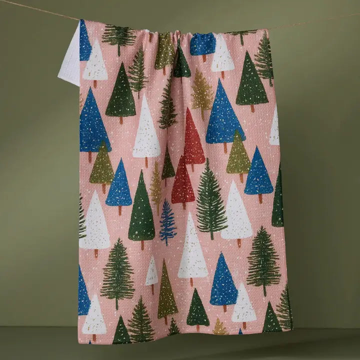 Geometry "Snowdrift Pines" Tea Towel (Pre-Order)