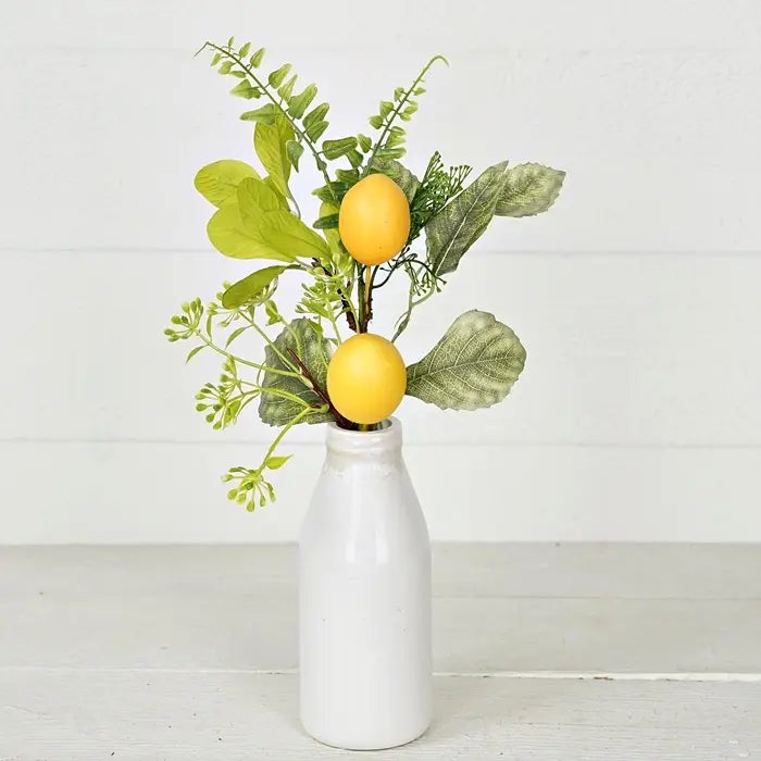 Lemon with Boxwood Stem