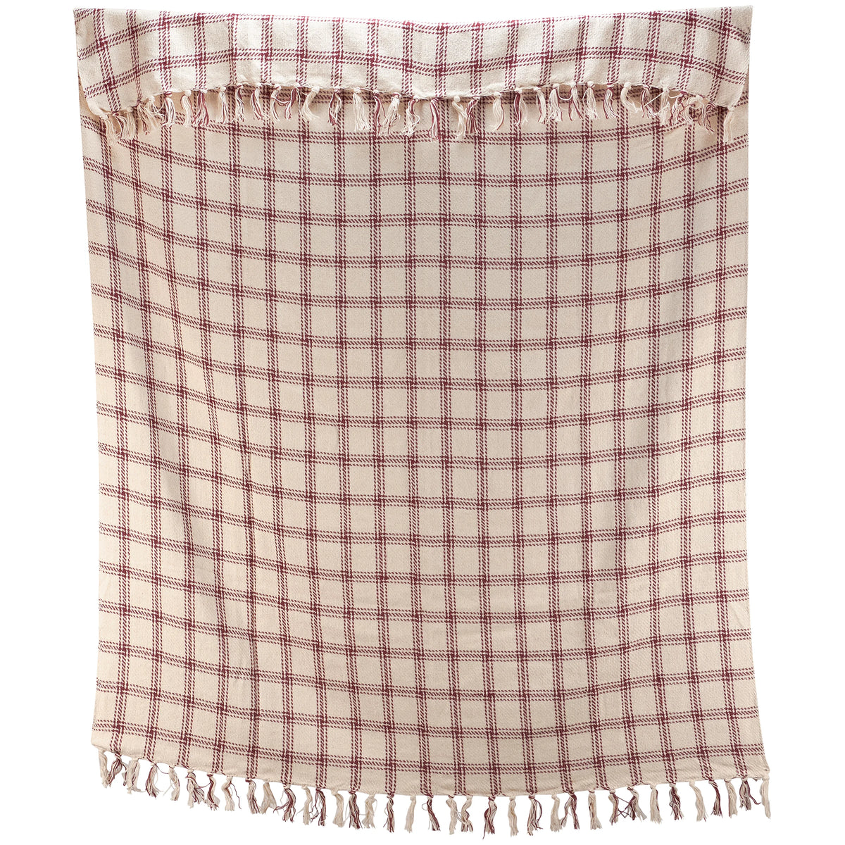 Throw, Burgundy Plaid