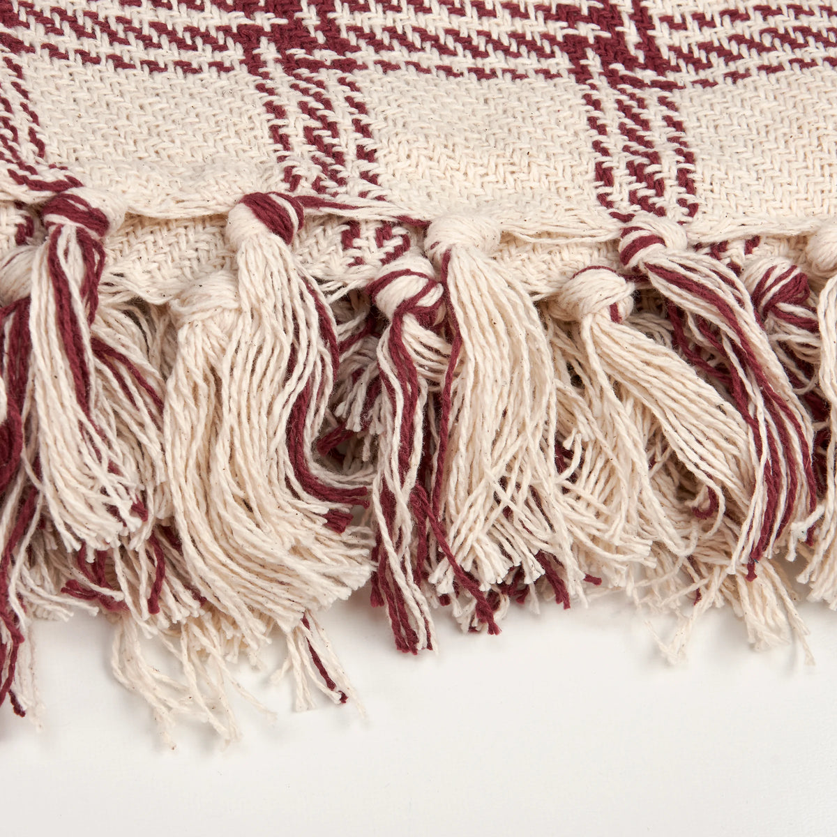 Throw, Burgundy Plaid
