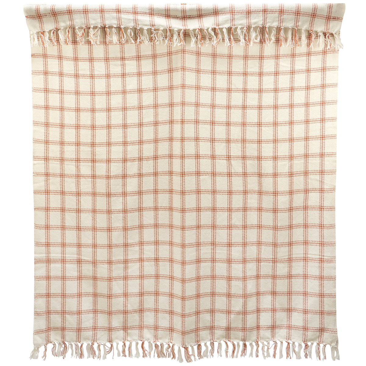 Throw, Burn Orange Plaid
