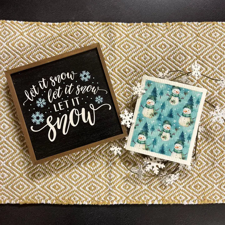 Reusable Paper Towel "Winter Decor Snowman"