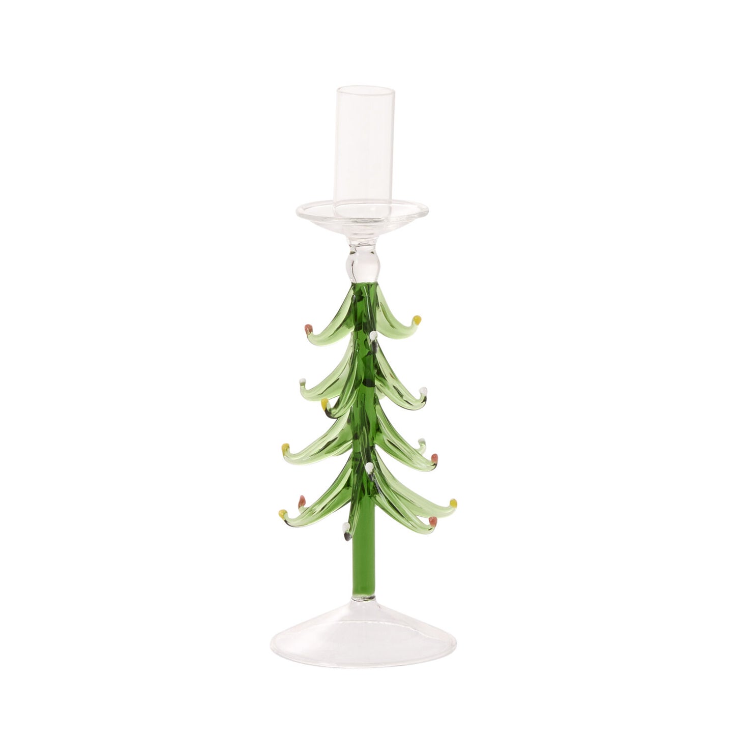 Glass Tree Candlestick Holders