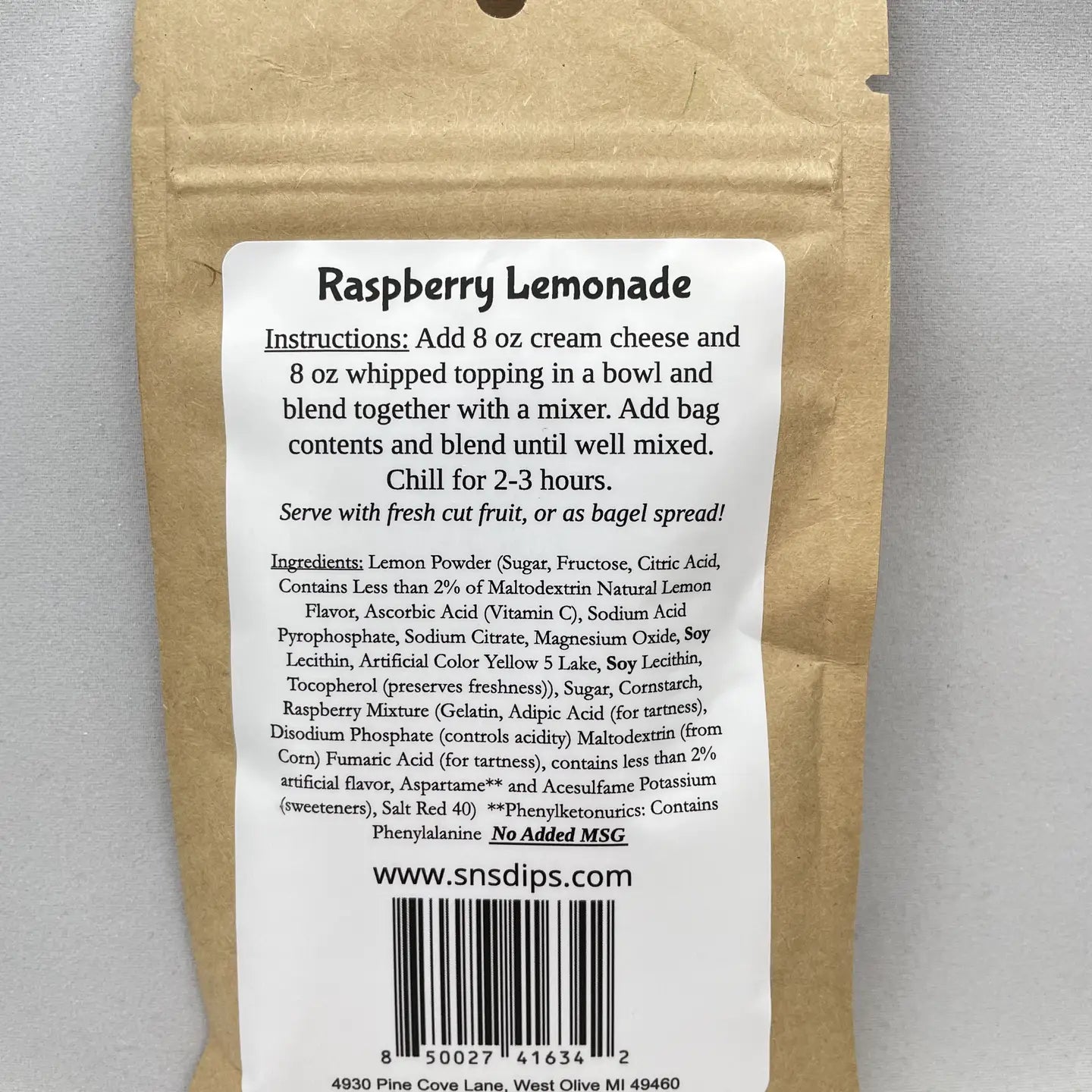 Dip Mix, Raspberry Lemonade