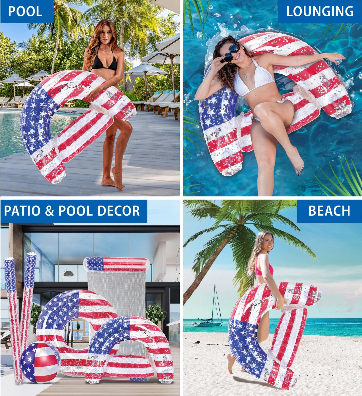 USA Flag Pool Chair