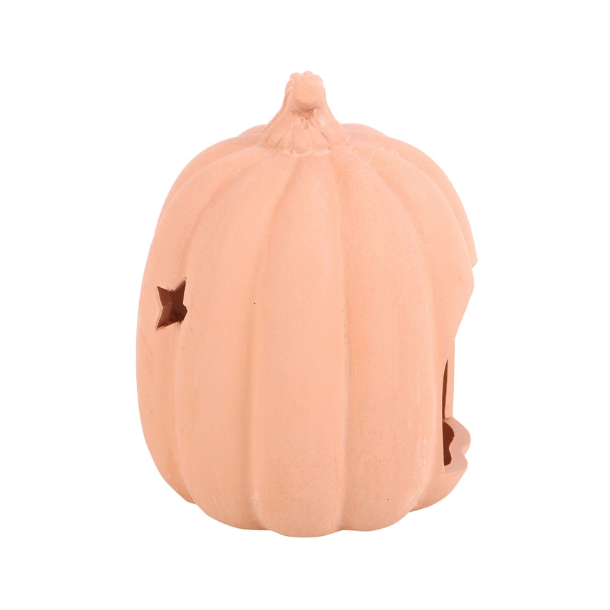 Terracotta Fall and Halloween Pumpkin Tealight Holder