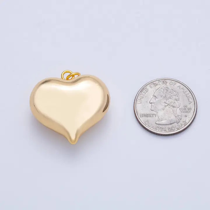 Minimalist Chubby Heart Charm