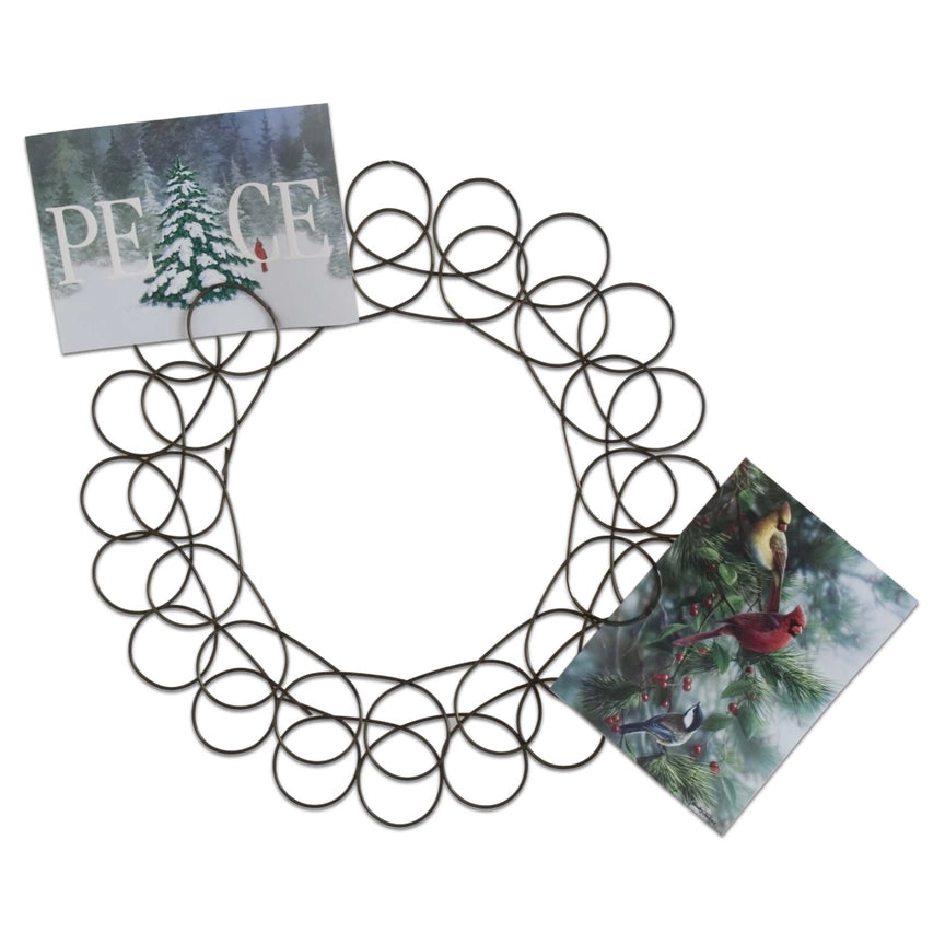 Spiral Wreath Card Holder- Antique Bronze