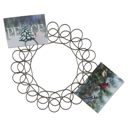 Spiral Wreath Card Holder- Antique Bronze