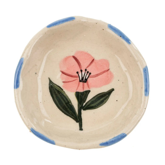 Flora Pottery Mini Dish, Rose