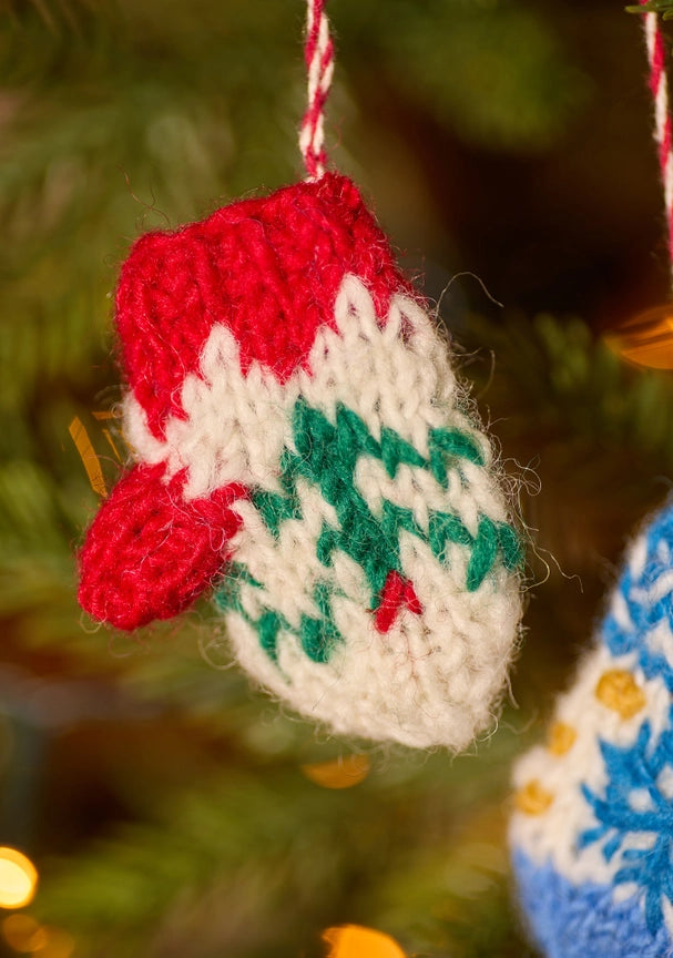Knitted Mitten Ornament