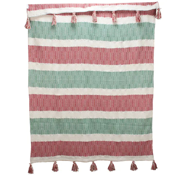 Holiday Stripe Throw