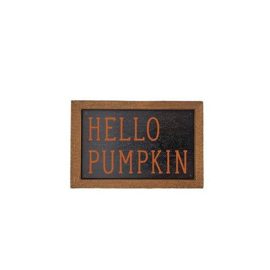 Fall Box Sign "Hello Pumpkin"