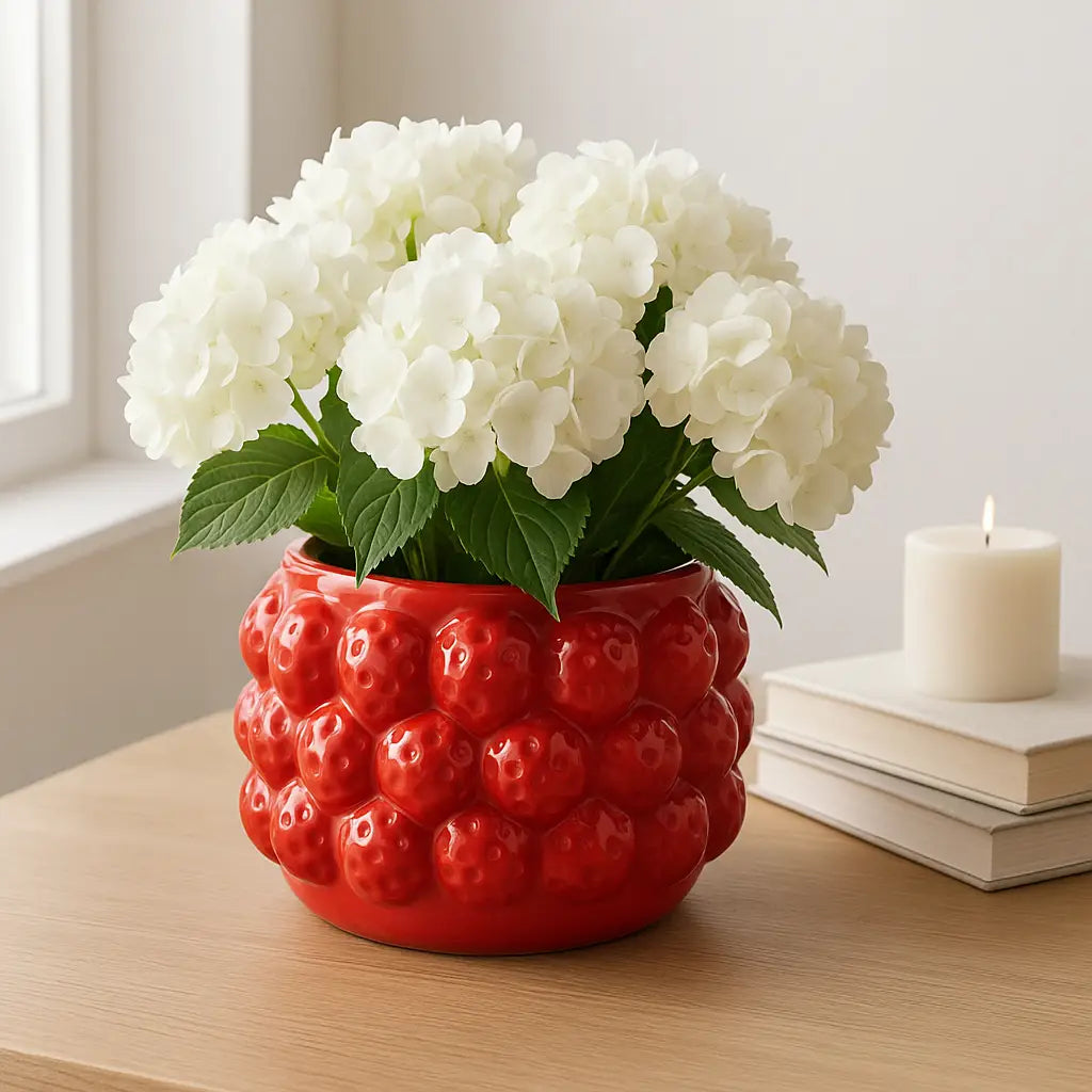 Planter, Strawberry Flower