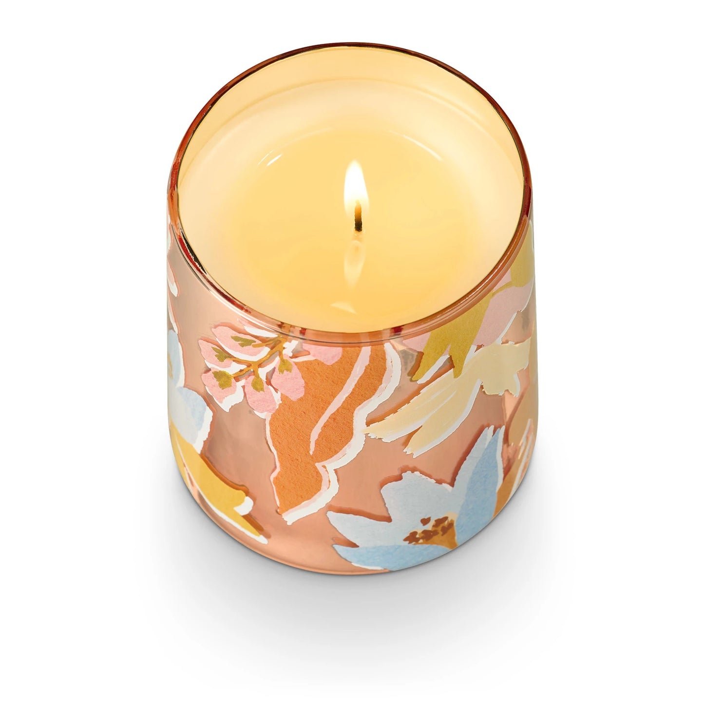 Candle, "Blood Orange" Dahlia Pearl Glass Candle