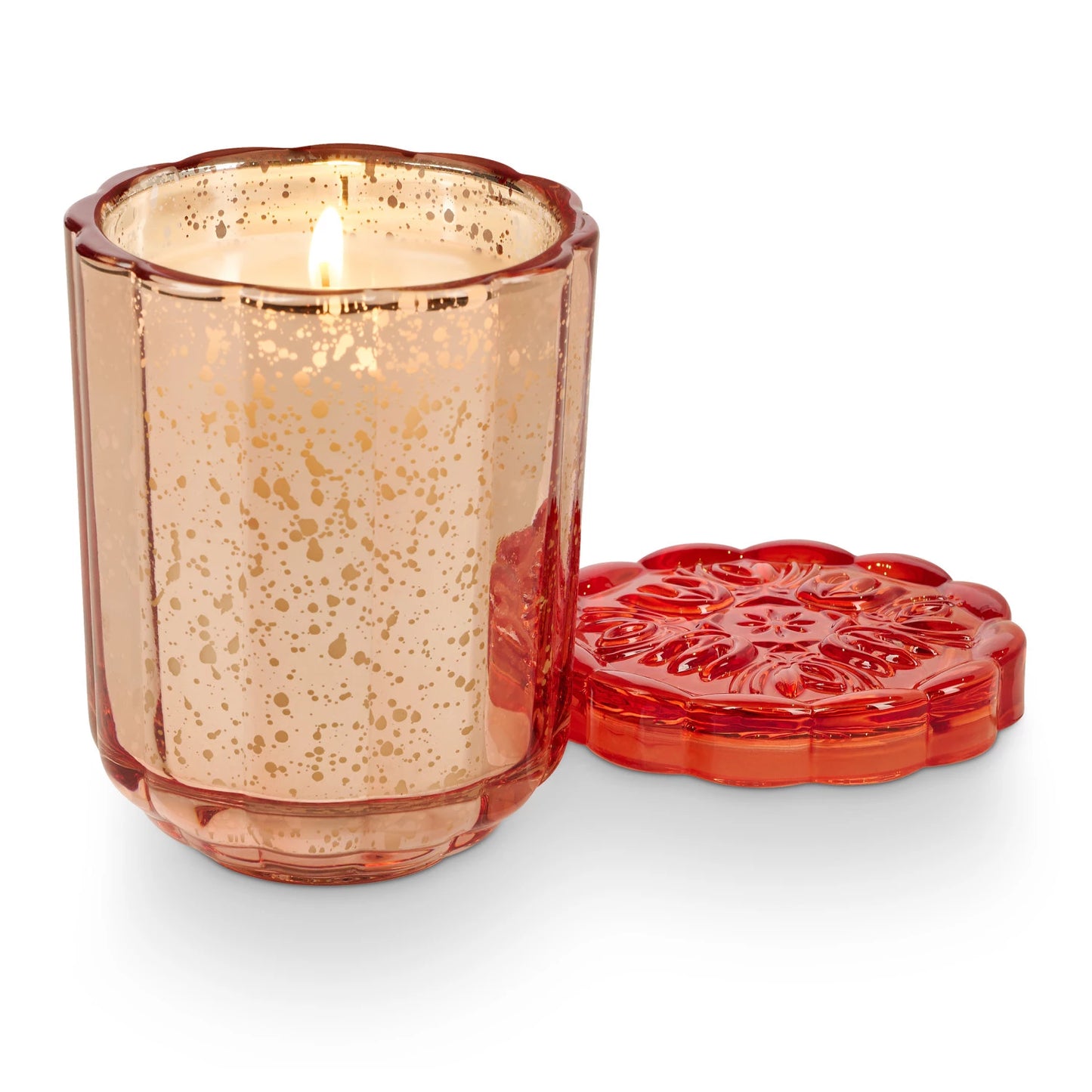 Candle, Blood Orange Dahlia Flourish Glass Candle