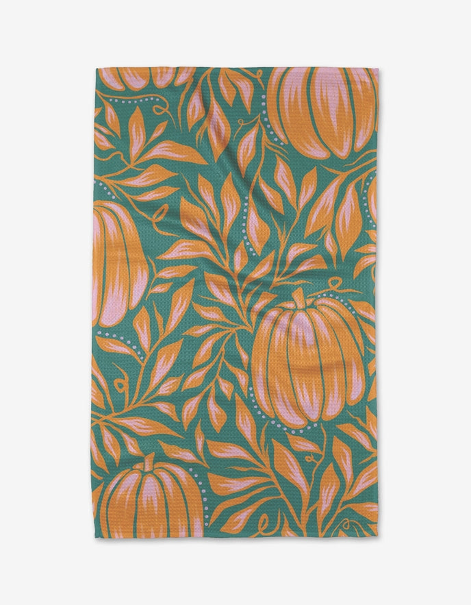 Fall “Happy Pumpkins" Tea Towel