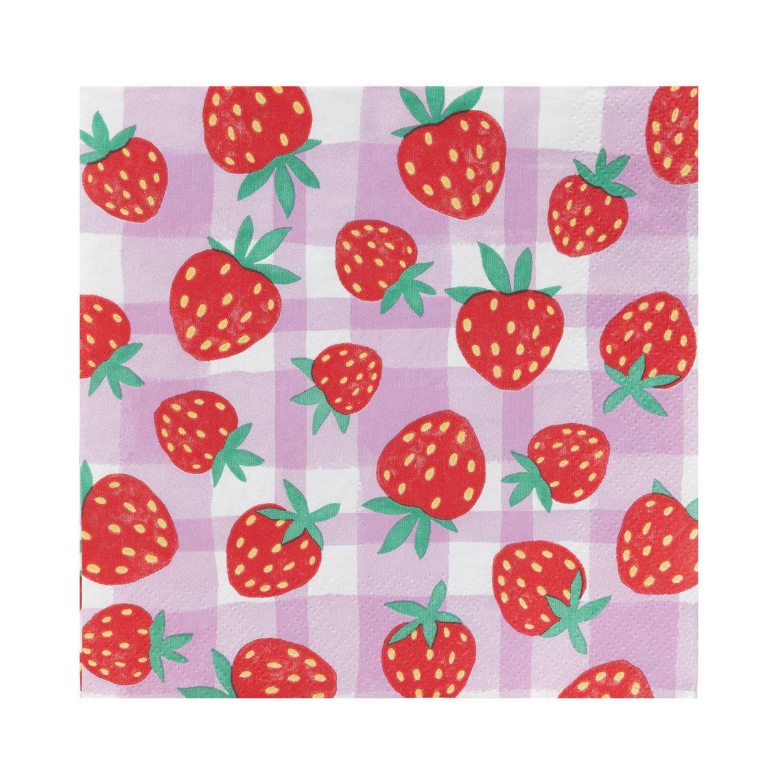 Paper Napkins, Strawberry Gingham