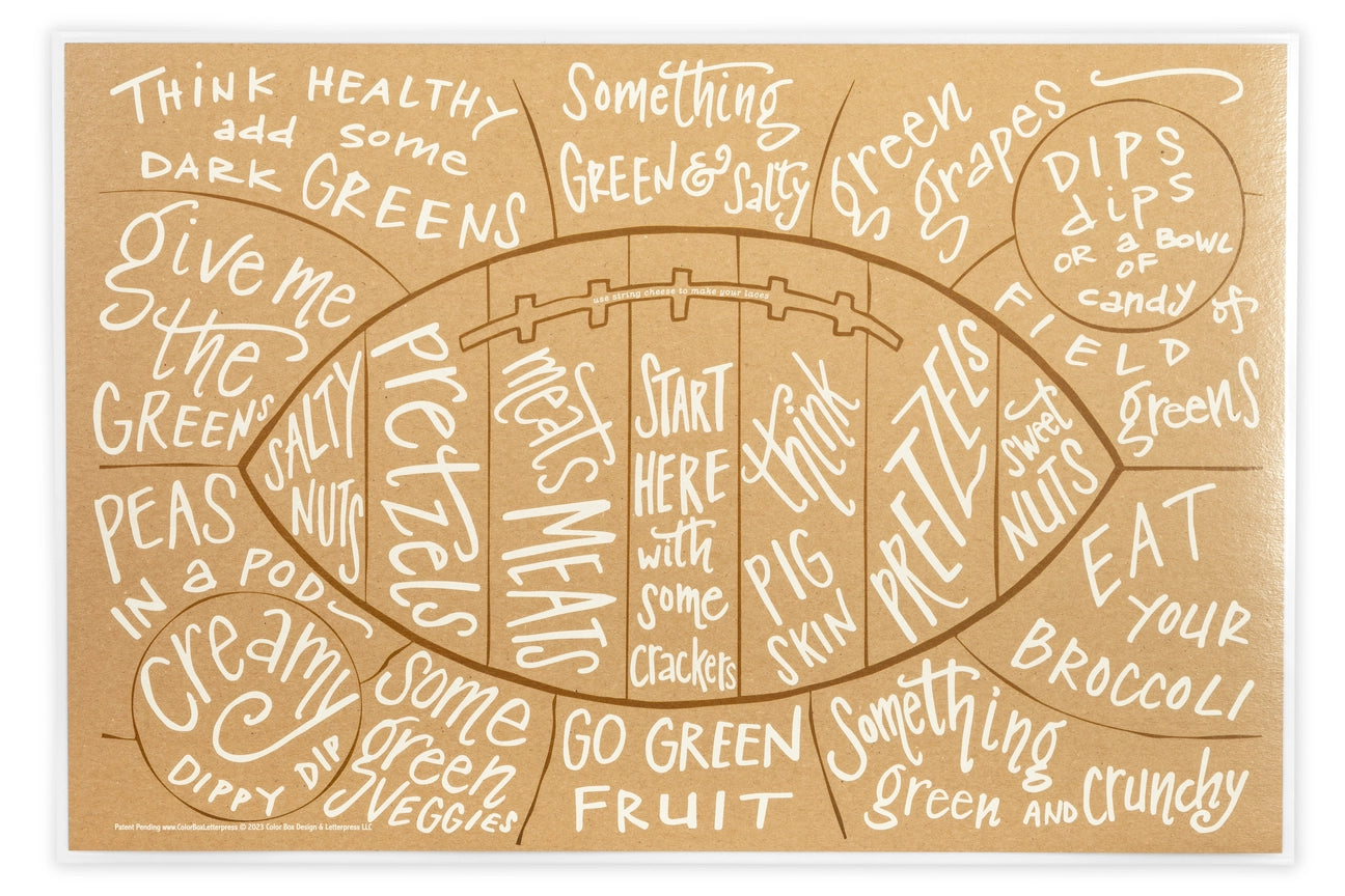 Charcuterie Cheat Sheet- Football