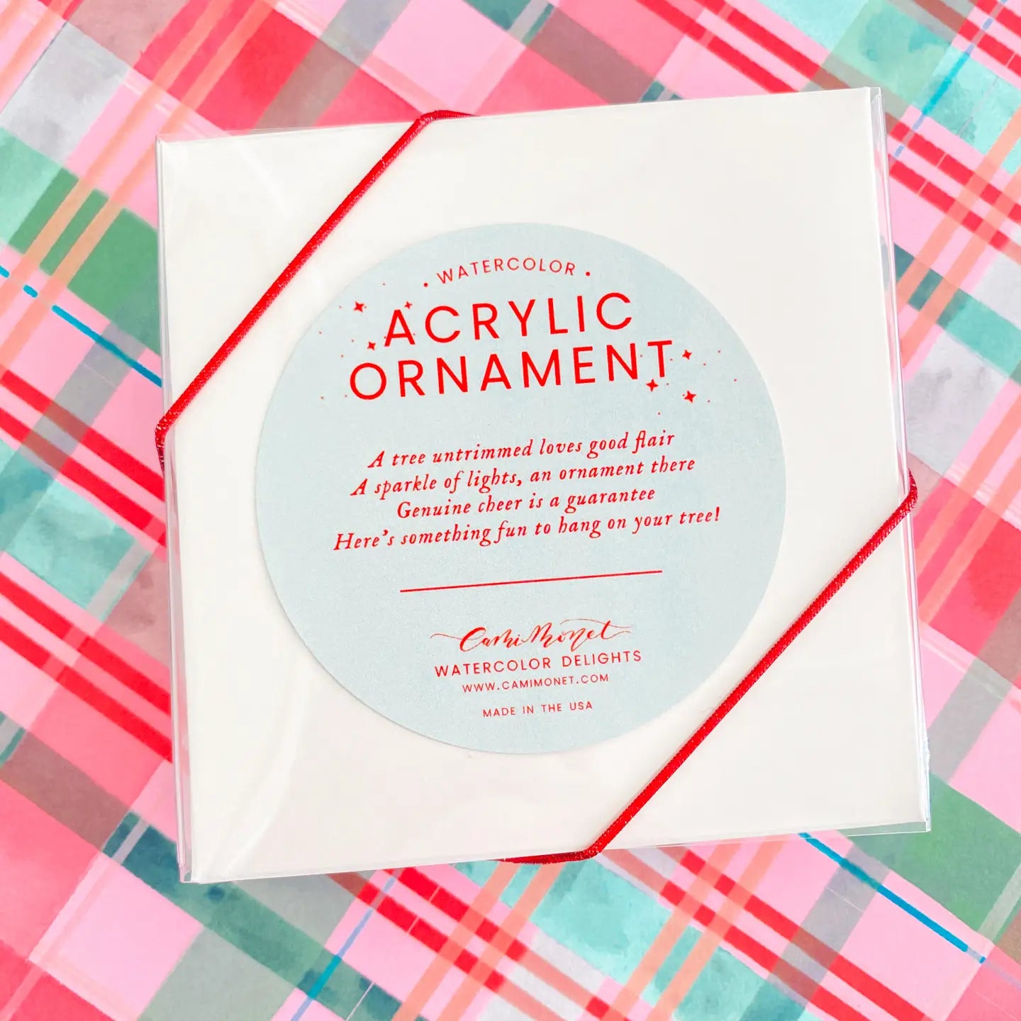 Gingerbread House Ornament "Pink Peppermint Chalet"