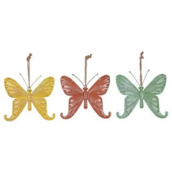 Metal Embossed Hanging Butterfly