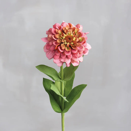 Zinnia Floral Pick, Pink