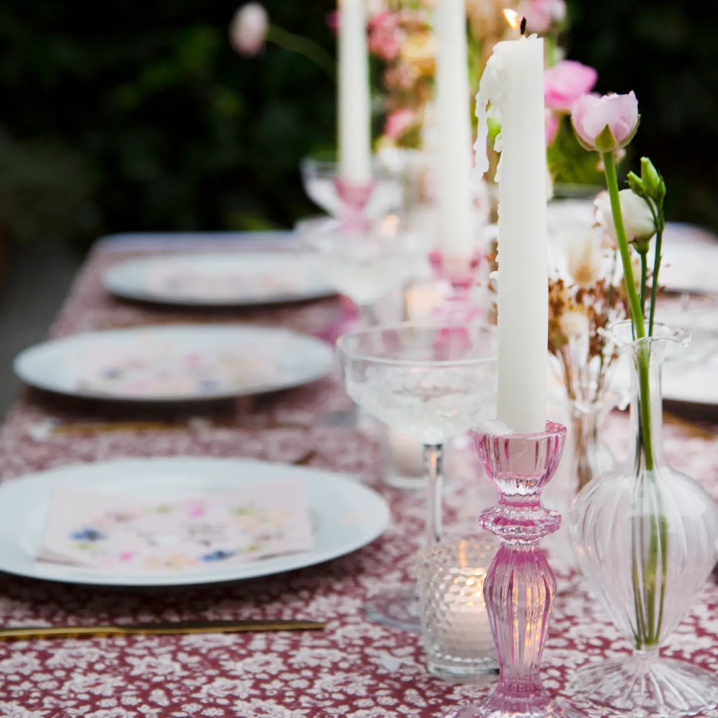 Candlestick Holder, Pink