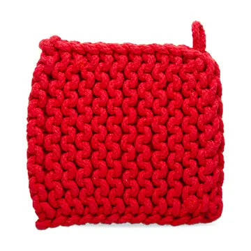 Crochet Trivet Potholder- Red