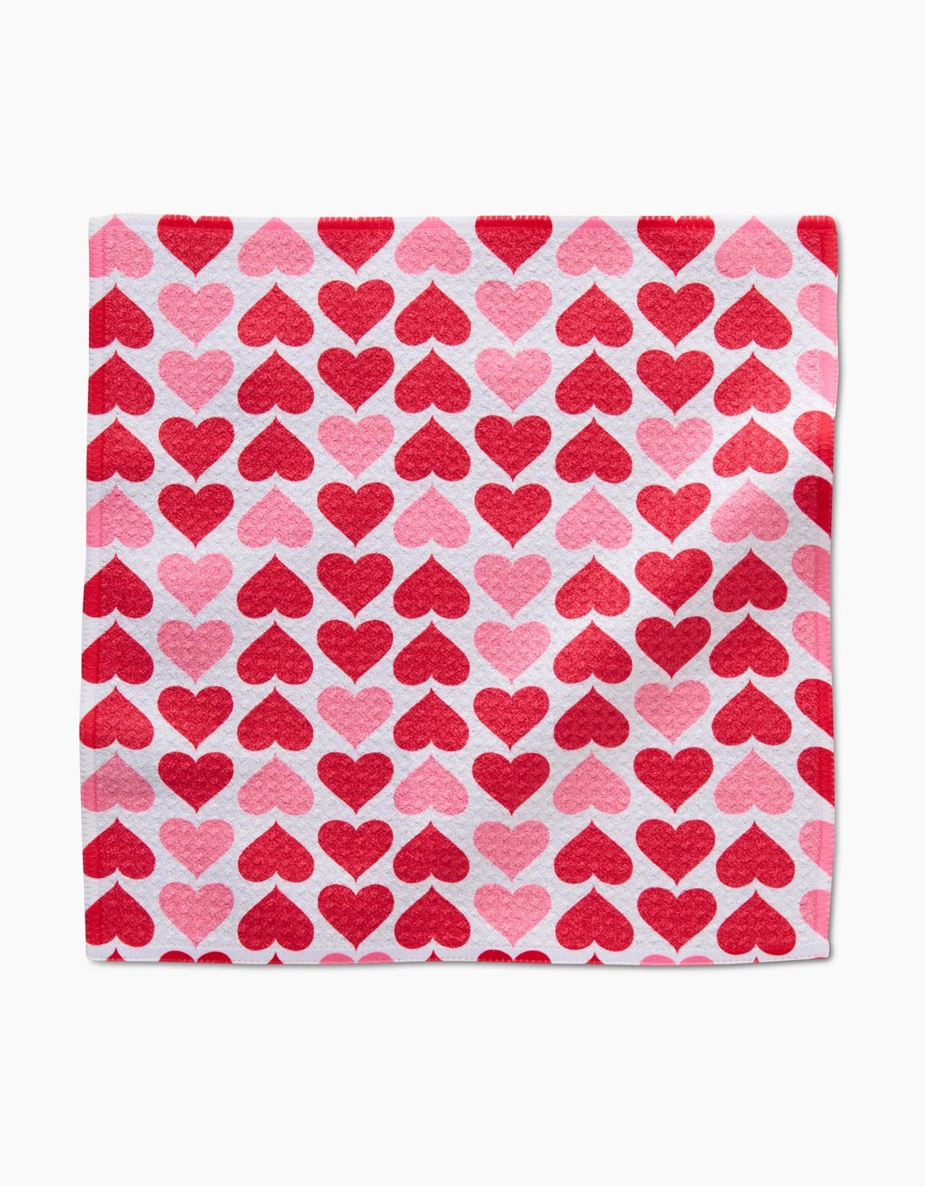 Geometry "Blushing Hearts"  Valentine's Dishcloth Set