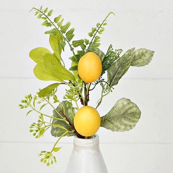 Lemon with Boxwood Stem