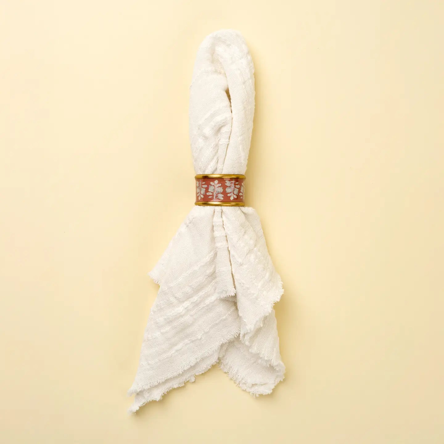 Arbor Enameled Napkin Ring, Rose