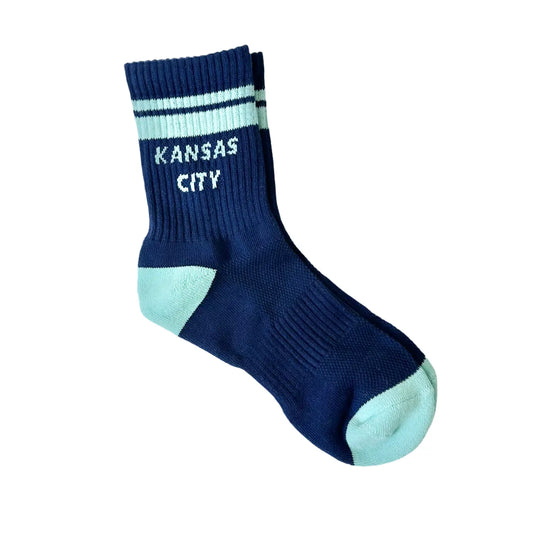 Socks, Kansas City Crew Socks, Navy/Teal