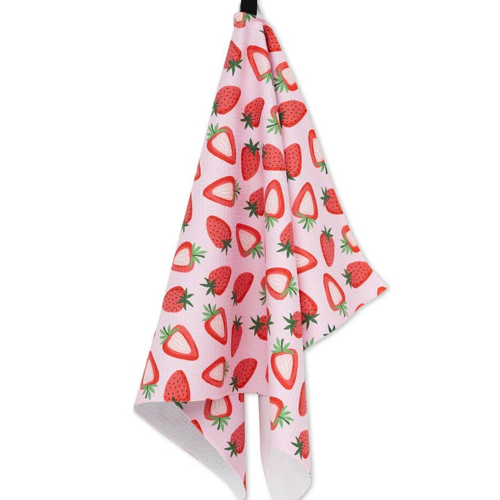 Geometry "Sweet Strawberry" Tea Towel