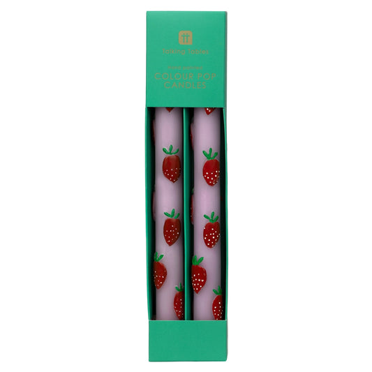 Candles, Strawberry Covered S/2