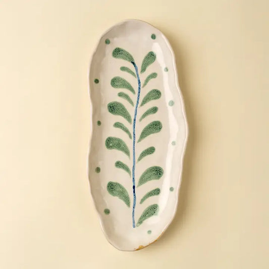 Painted Petals Oval Plate