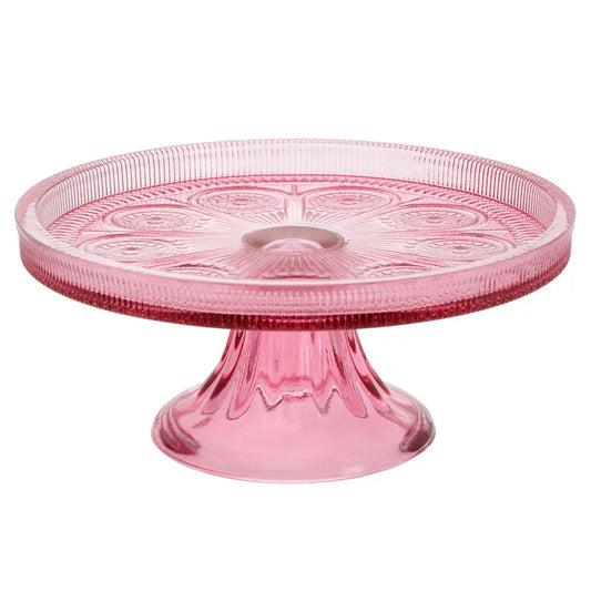 Codi Glass Cake Stand, Pink