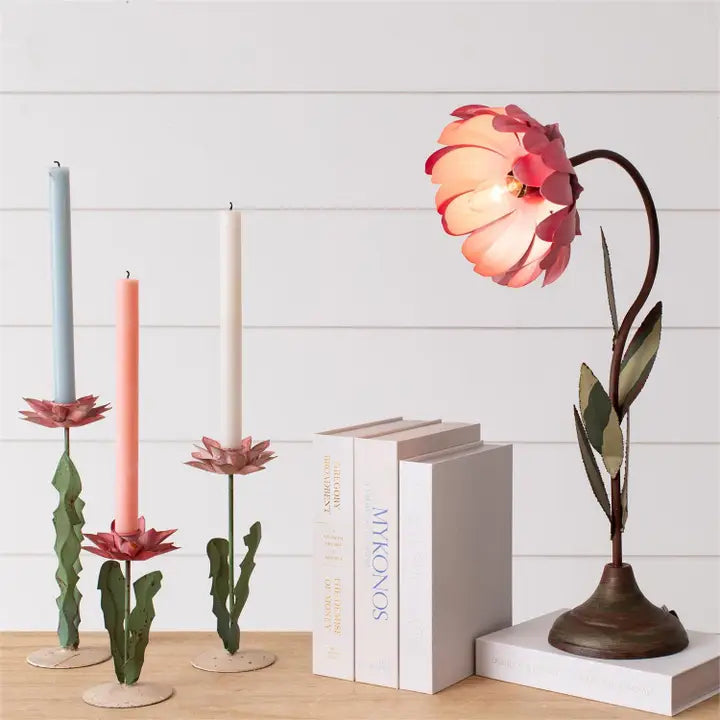 Pink Flower Table Lamp