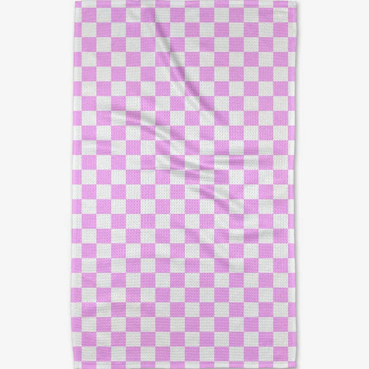Geometry "Checker Love" Tea Towel