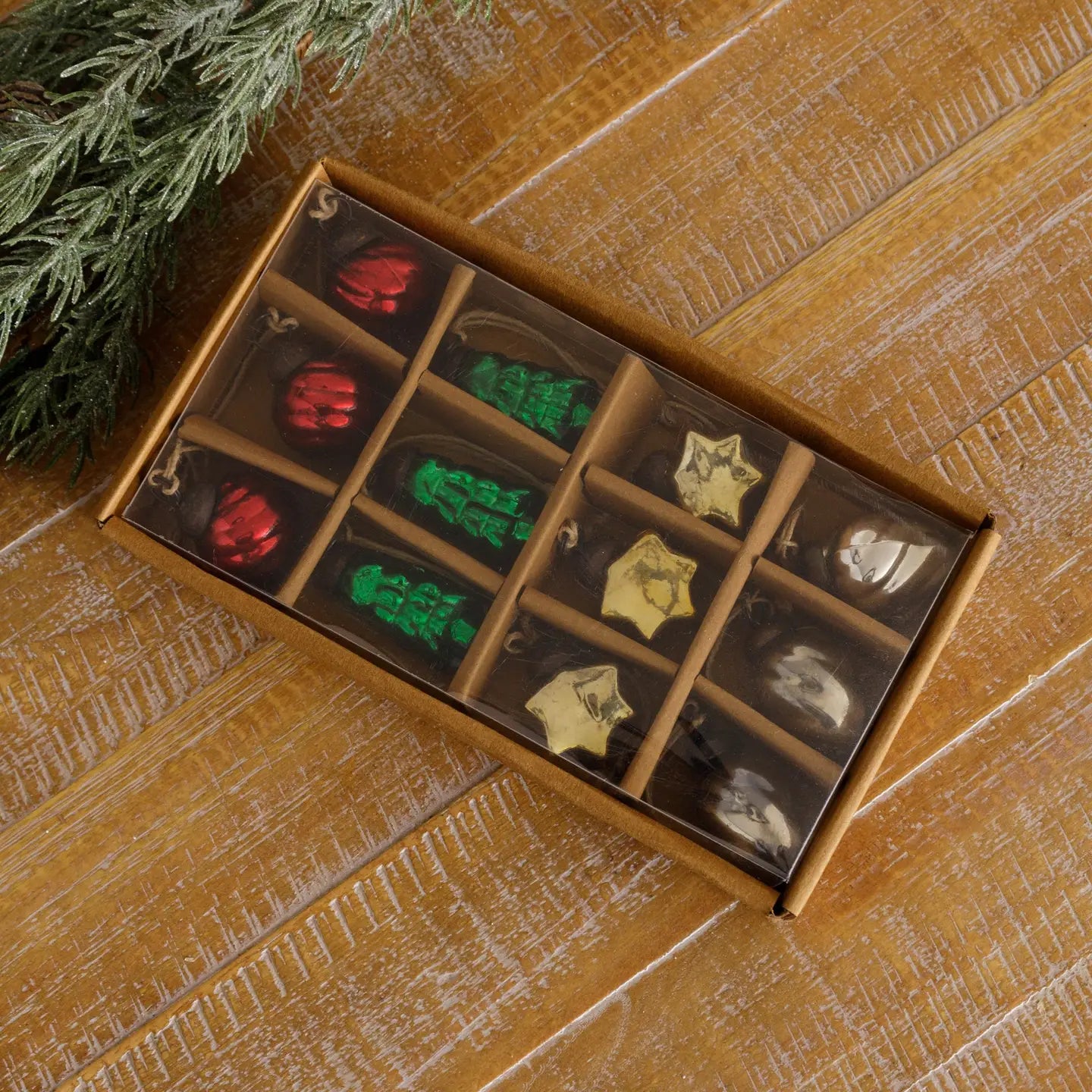 Mini Glass Ornaments, Set of 12