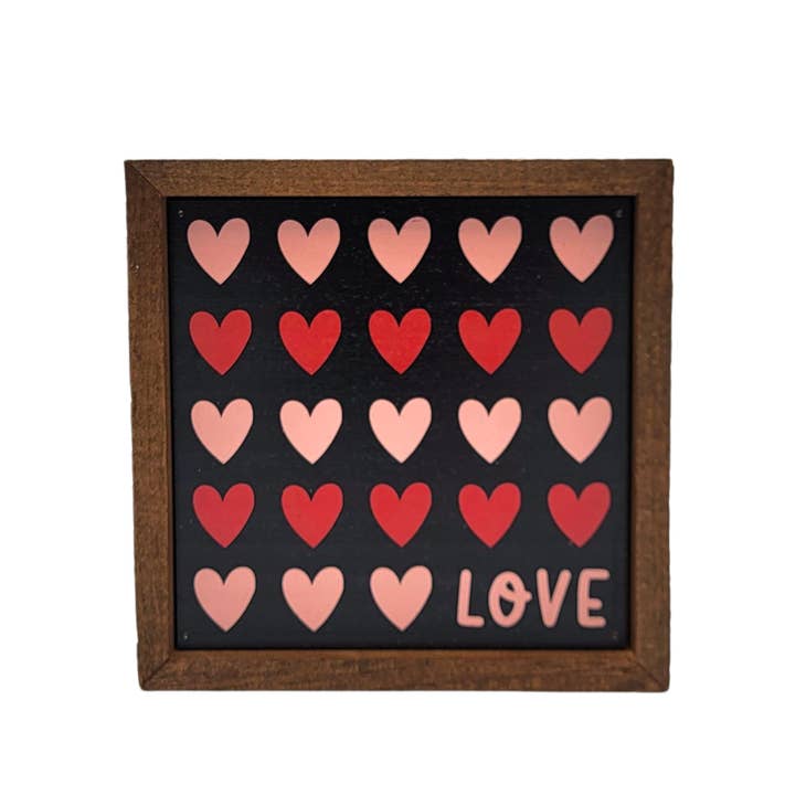 Valentine's Box Sign “Love Hearts"