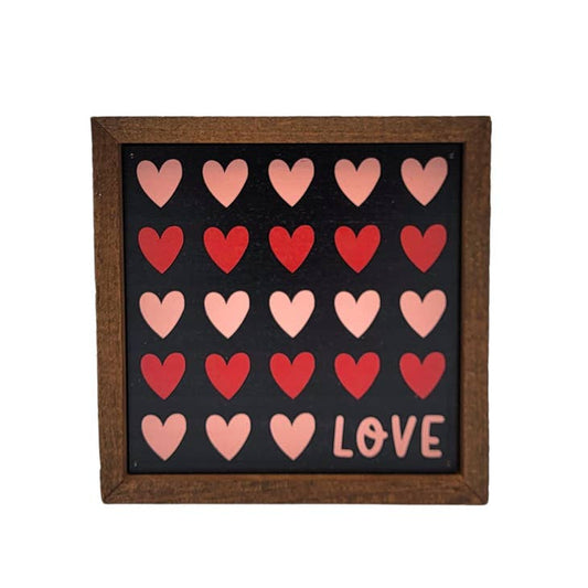 Valentine's Box Sign “Love Hearts"