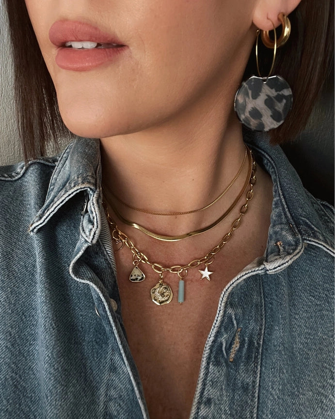 Elba Leopard Hoop Earrings