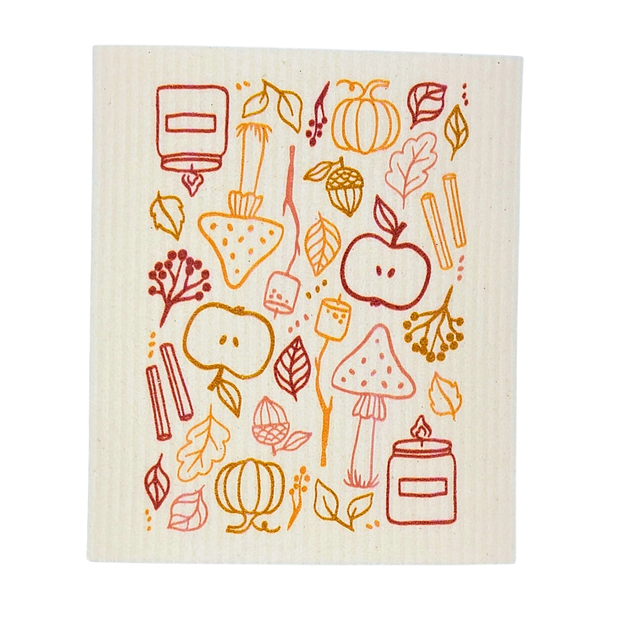 Reusable Paper Towel "Fall Essentials Doodles"