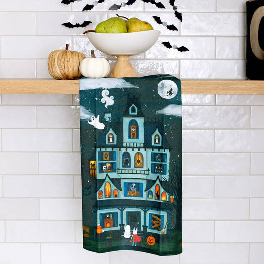 Halloween House Kitchen Towel