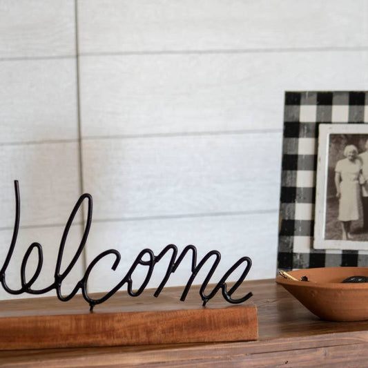 "Welcome" Tabletop Sign