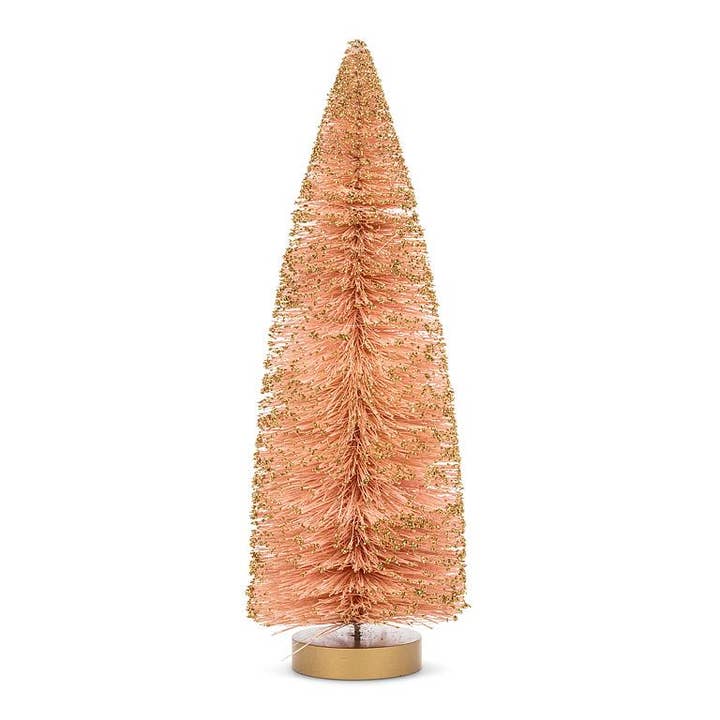 Brush Tree with Glitter-Pink