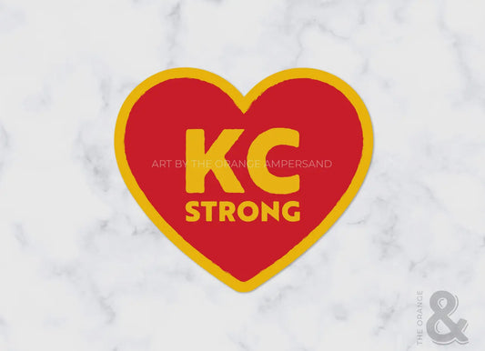 KC Strong Heart Sticker