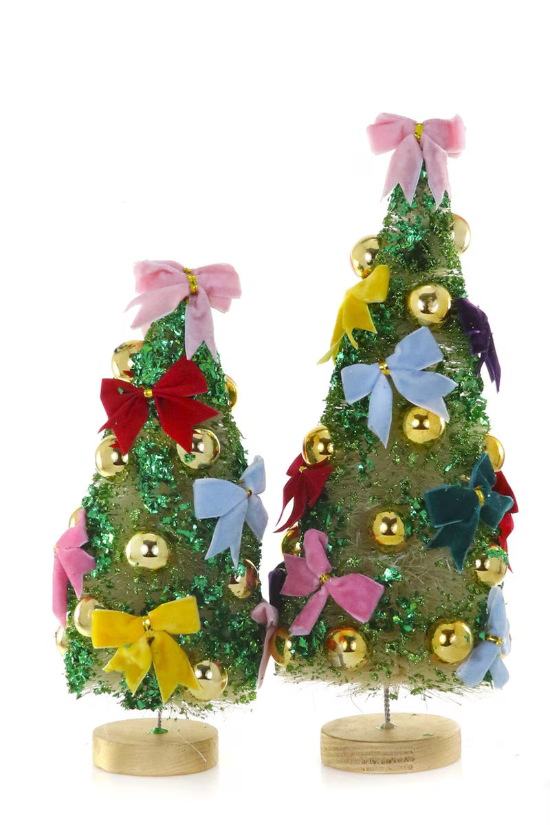 Tinsel Town Tree, Small Set of 2- Green
