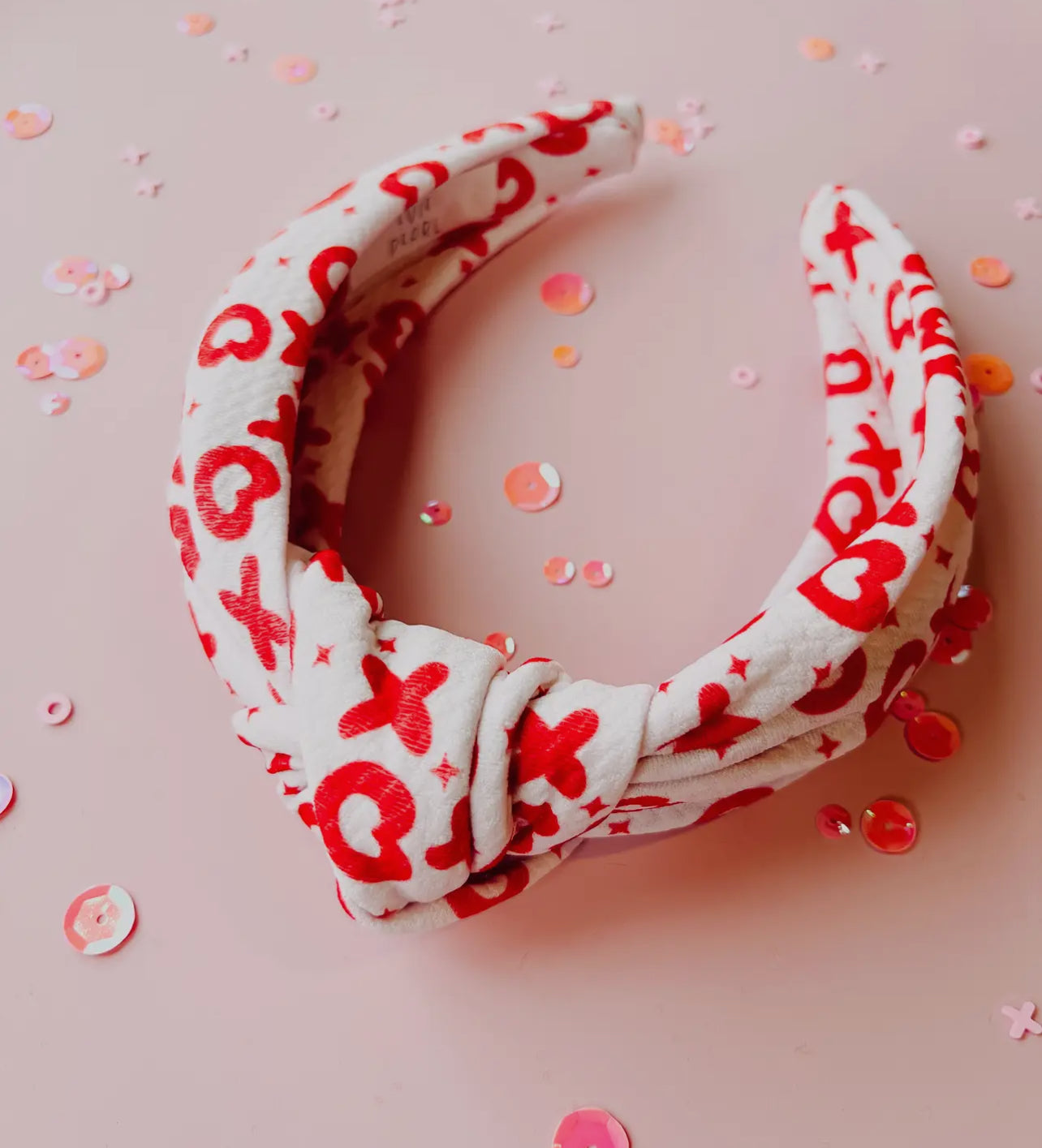 Valentine “XO Knotted” headband for all ages.