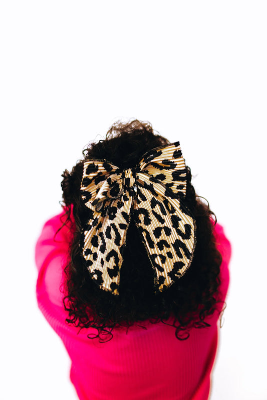 Valentine “Leopard” oversized hair bow